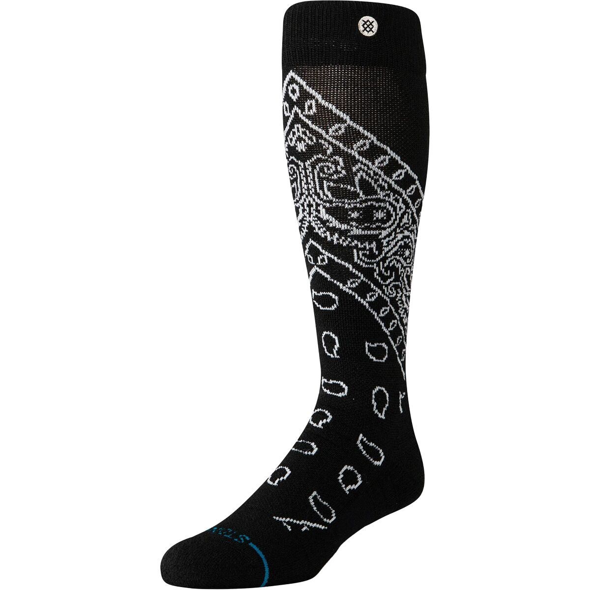 Stance Barrio Mid Wool Snow Sock in Black - Size: Large