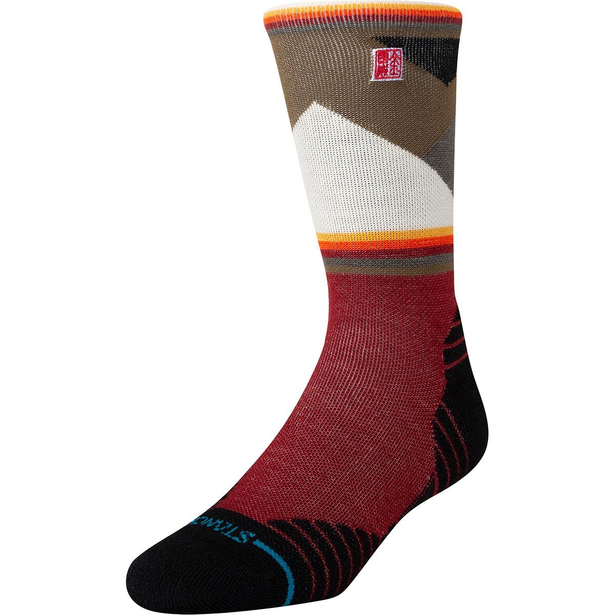 Stance Jimmy Chin Mid Wool Crew Sock in Red - Size: Medium