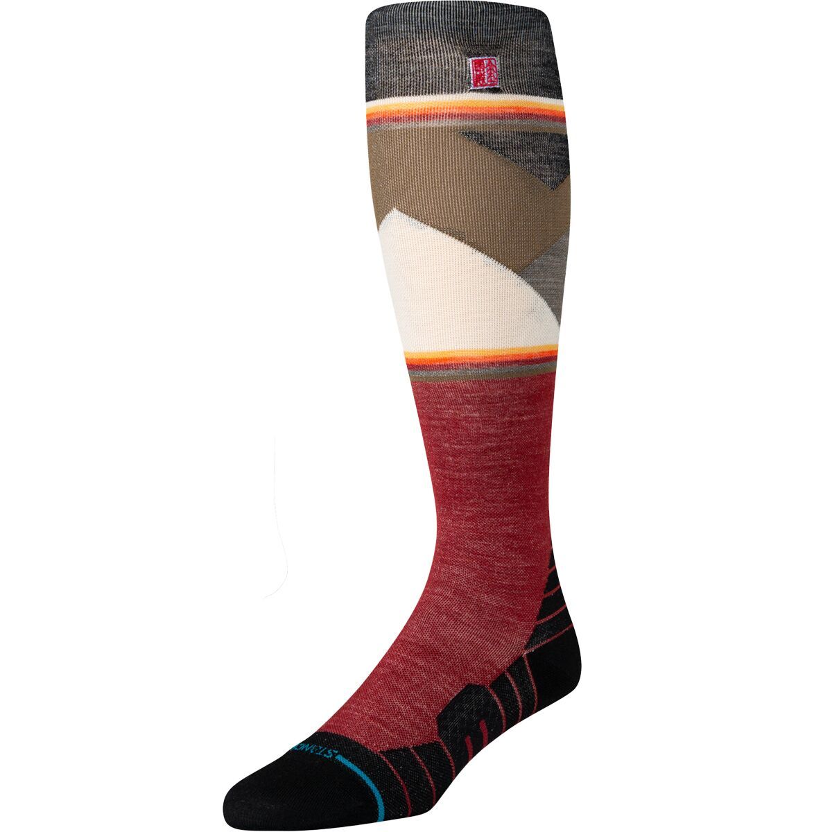 Stance Jimmy Chin UL Wool Snow Sock in Red - Size: Large