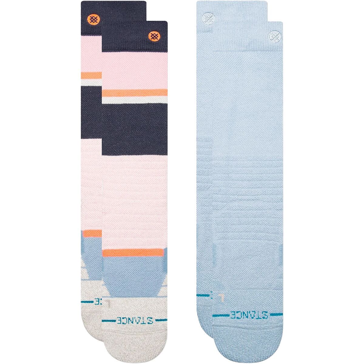 Stance Powdered Mid Poly Snow Sock - 2-Pack - Size: Small