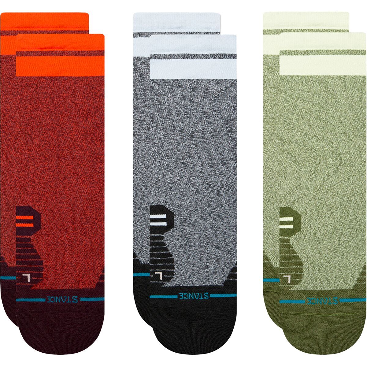 Stance Speedy Light Crew Sock - 3-Pack in Multi - Size: Large