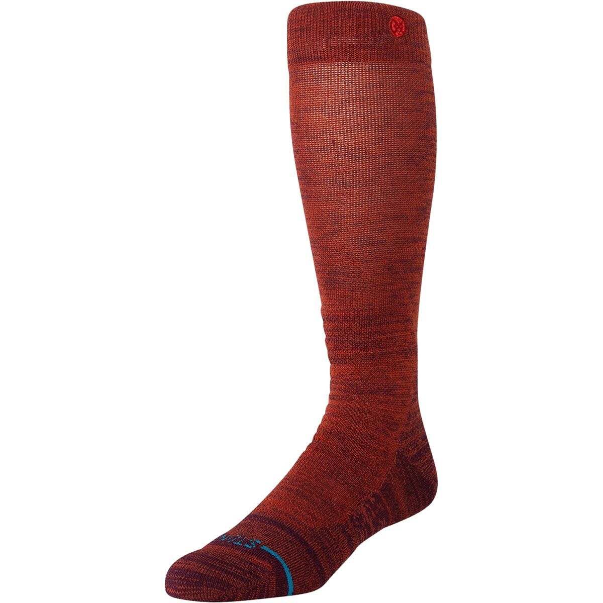Stance Traveleer Mid Wool Snow Sock in Rust - Size: Medium