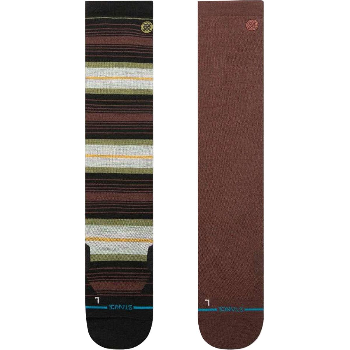 Stance Venture UL Wool Snow Sock - 2-Pack in Brown - Size: Large