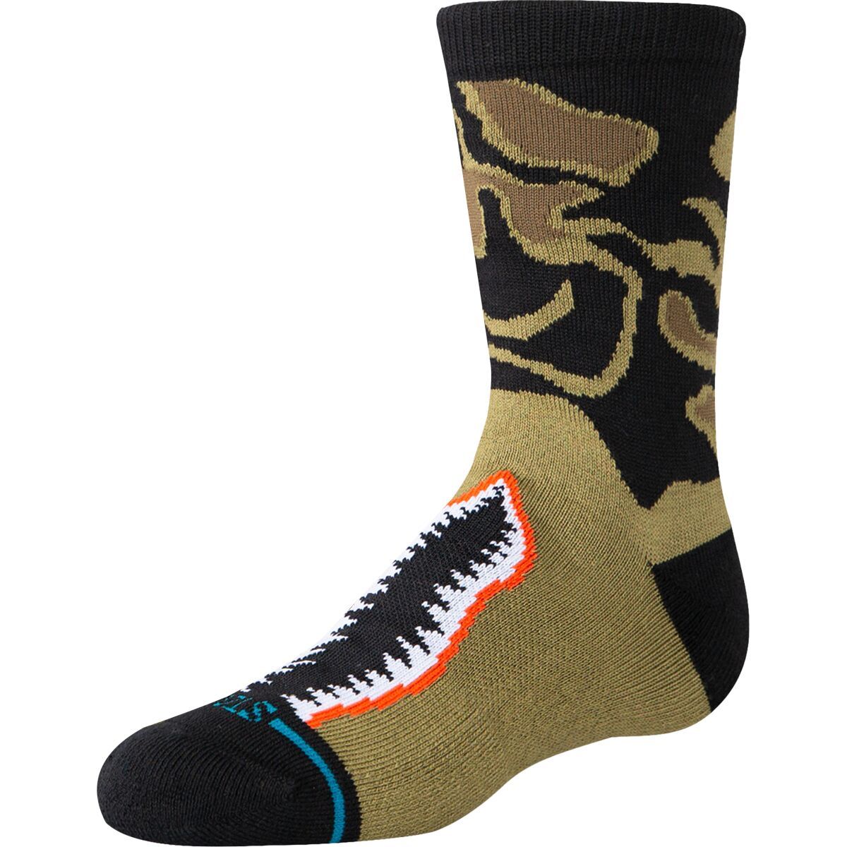 Stance Warbird Crew Sock - Kids' in Green - Size: Large