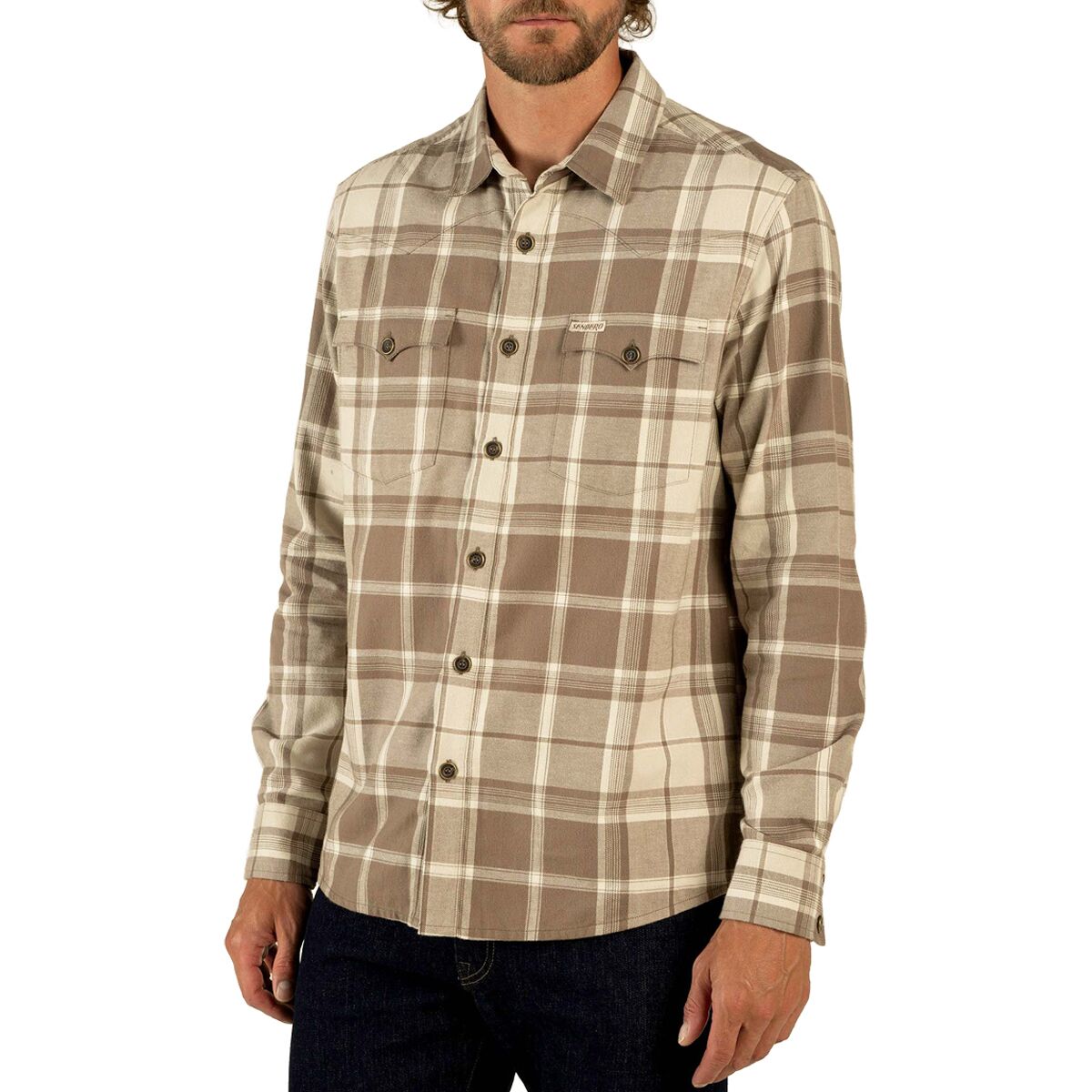 Sendero Provisions Co. Sendero Provisions Co. Men's Durango Flannel Shirt in Tan / Brown - Size: Medium - $51.32 at Steep and Cheap