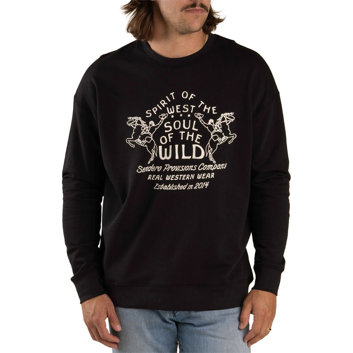 Sendero Provisions Co. Hi Ho Sweatshirt in Black - Size: XL