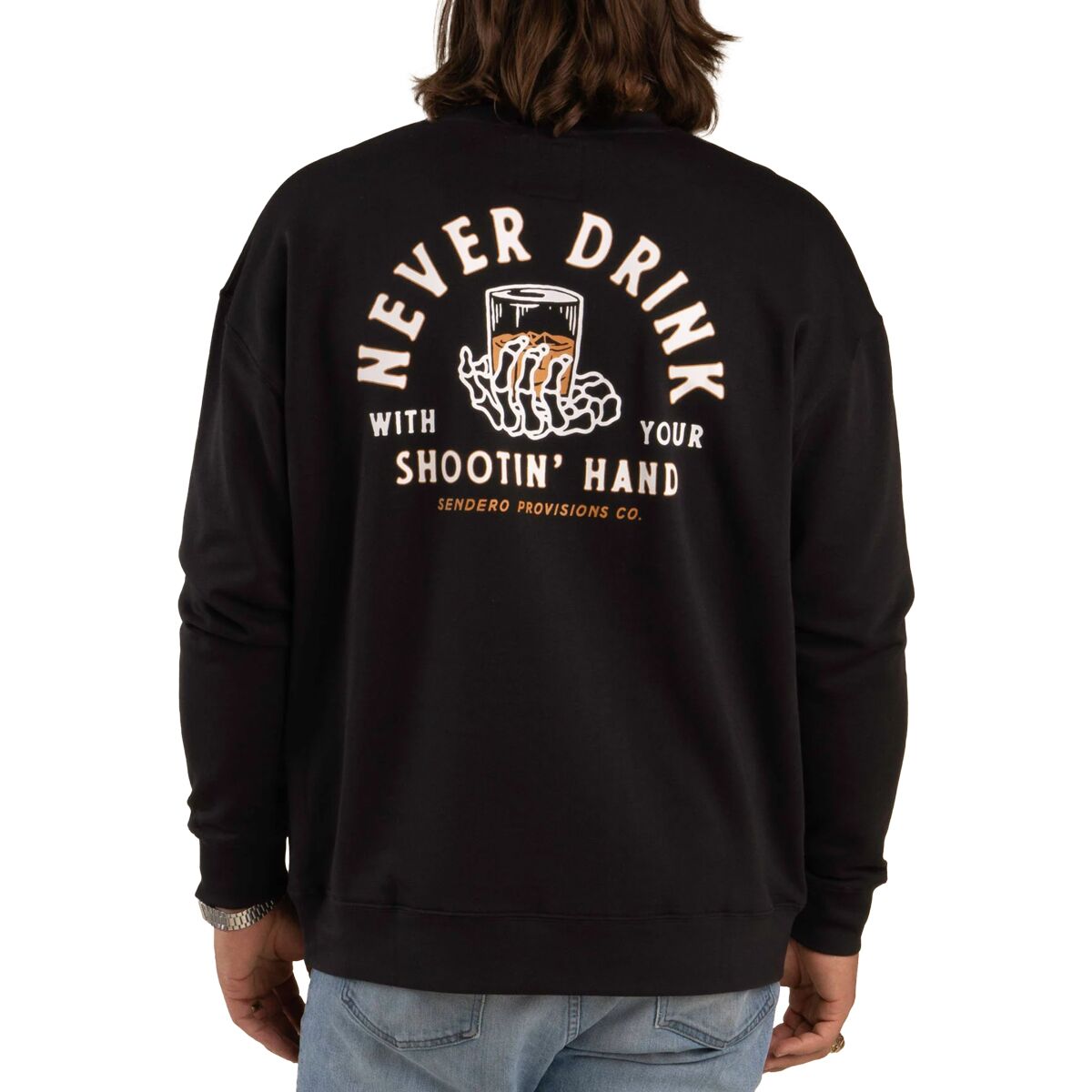 Sendero Provisions Co. Sendero Provisions Co. Shootin' Hand Sweatshirt in Black - Size: Small - $35.72 at Steep and Cheap