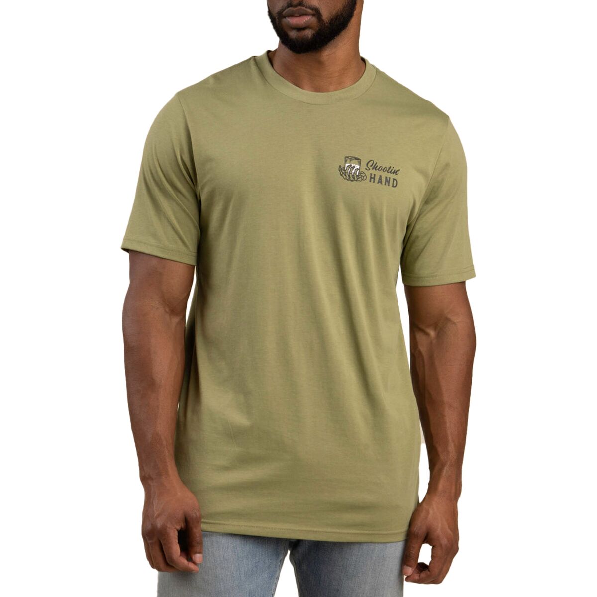 Sendero Provisions Co. Shootin' Hand T-Shirt in Sage - Size: Medium