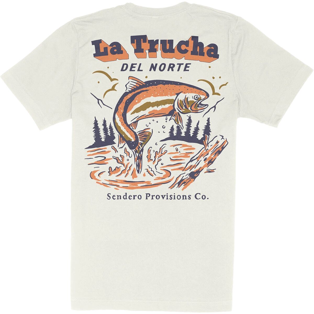 Sendero Provisions Co. Del Norte T-Shirt in Vintage White / Green Print - Size: Small