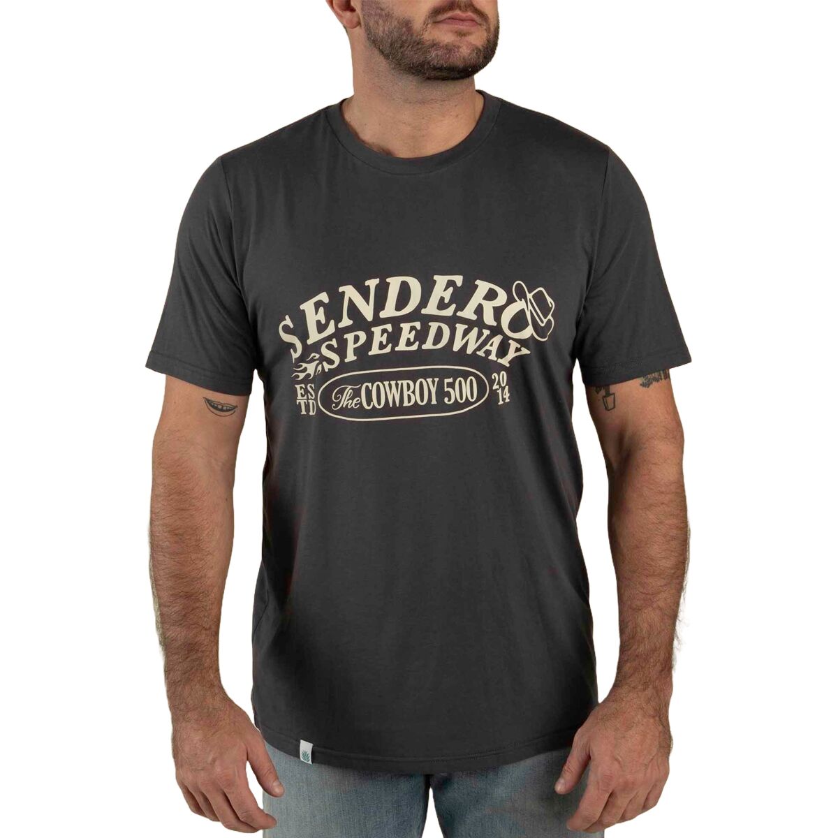 Sendero Provisions Co. Speedway T-Shirt in Vintage Black - Size: Small