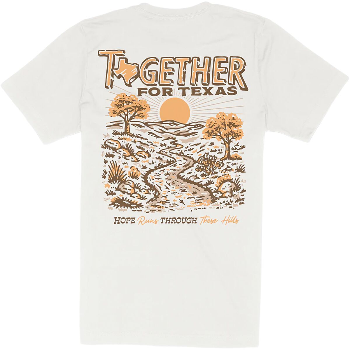 Sendero Provisions Co. Together for Texas T-Shirt in Vintage White - Size: Medium