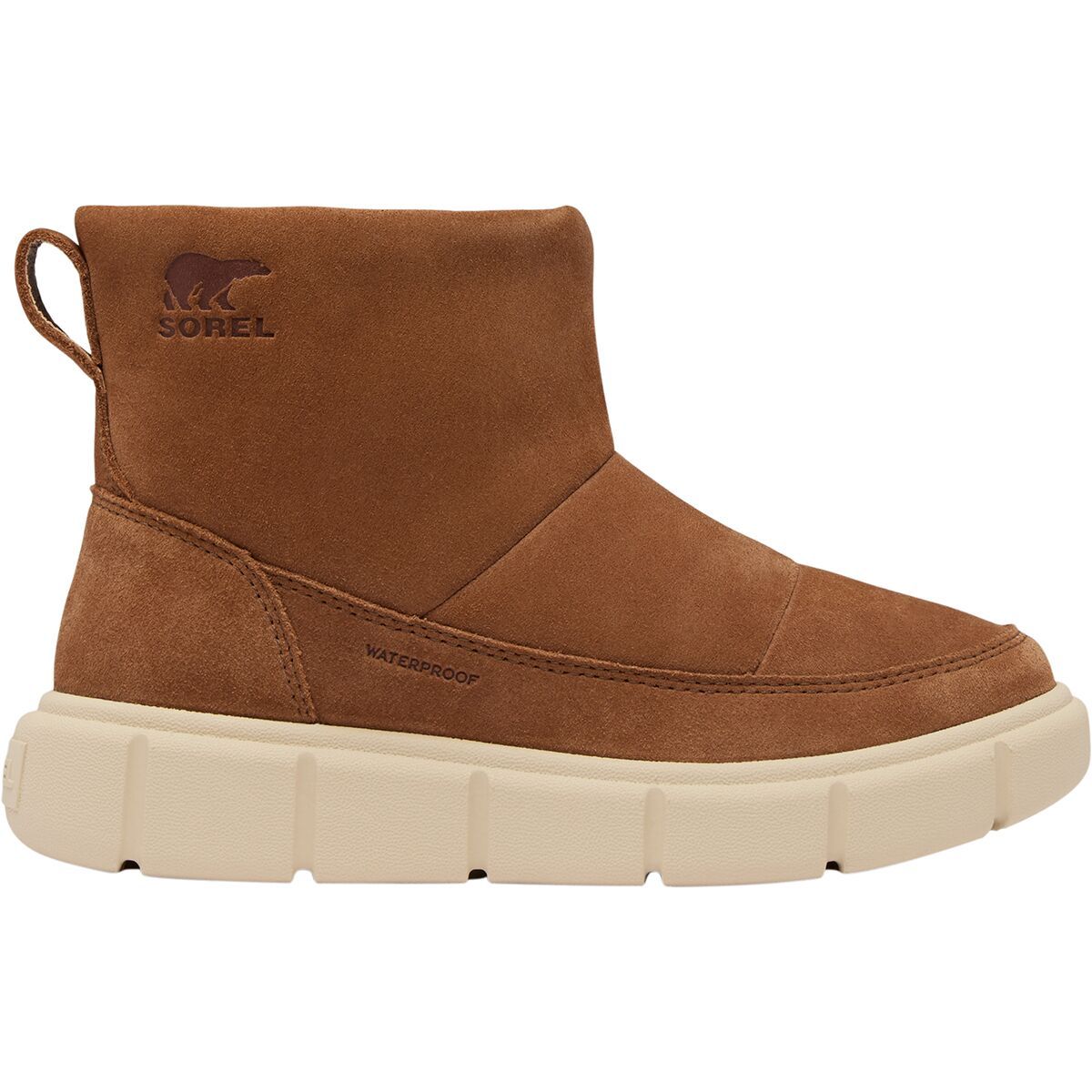 SOREL Boy's Explorer III Slip-On WP Boot in Velvet Tan / Bleached Ceramic - Size: 5