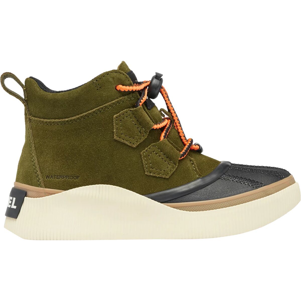 SOREL Out N About IV Classic WP Boot - Kids' in Utility Green / Black - Size: 4