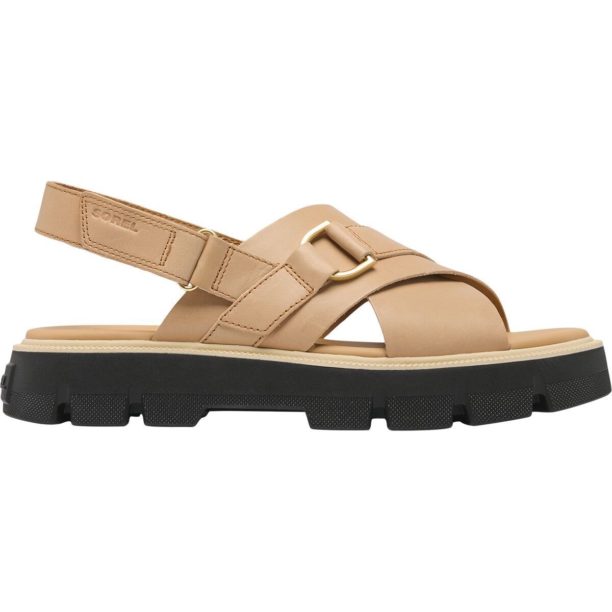 SOREL Women's Rein CB Crisscross Sandal in Black - Size: 8