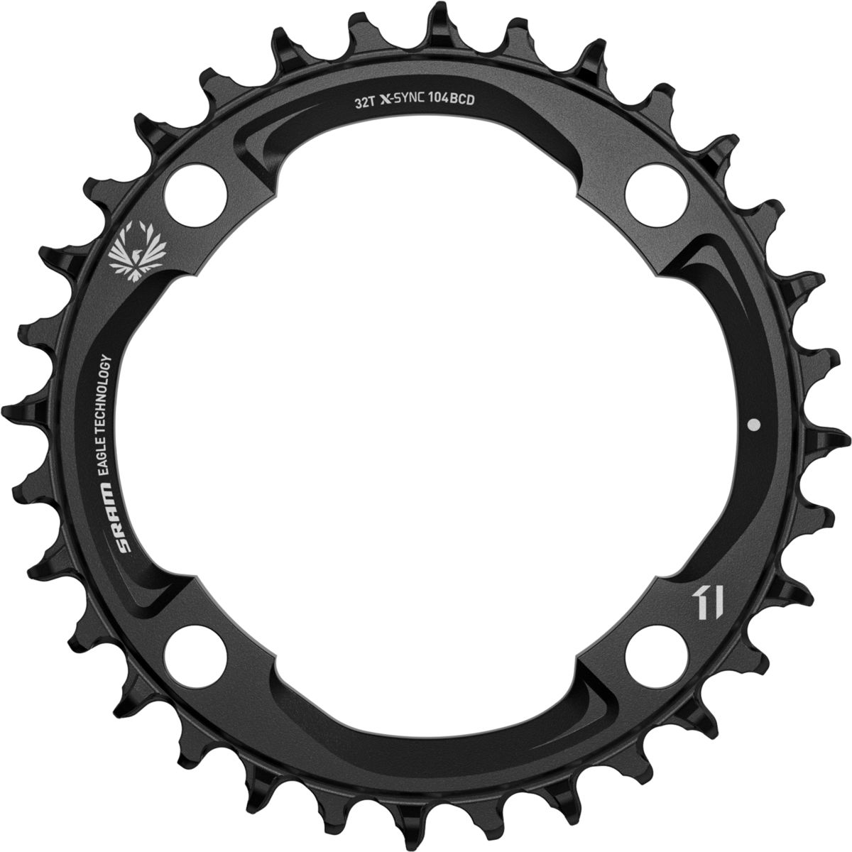 SRAM X-Sync 2 Eagle 12-Speed Chainring in Black, 104 BCD - Size: 38t