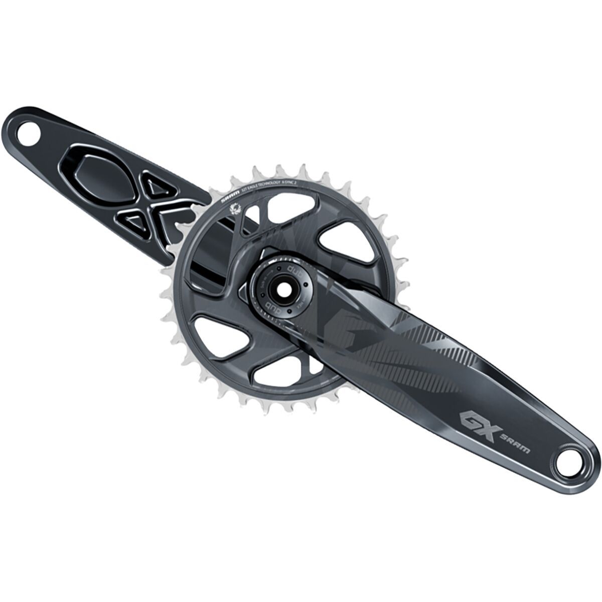 SRAM GX Eagle DUB Crankset - Boost in Lunar Grey - Size: 170mm/32t