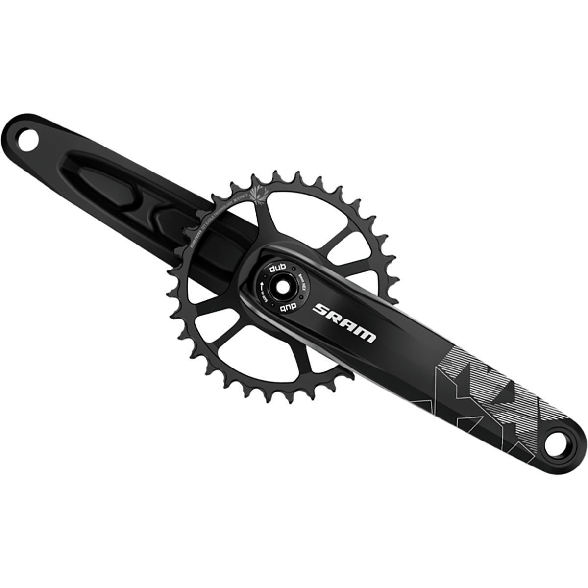 SRAM NX Eagle DUB Crankset - Boost in Black - Size: 175mm/32T