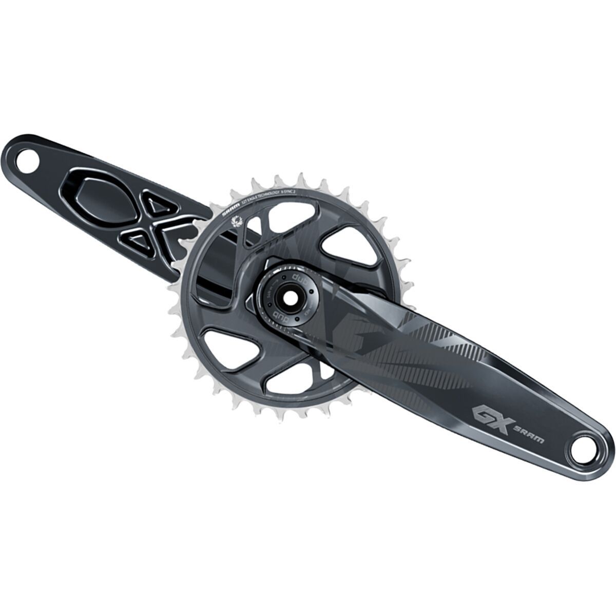 SRAM GX Eagle DUB Crankset - SuperBoost 157 in Lunar Grey - Size: 175mm/32t