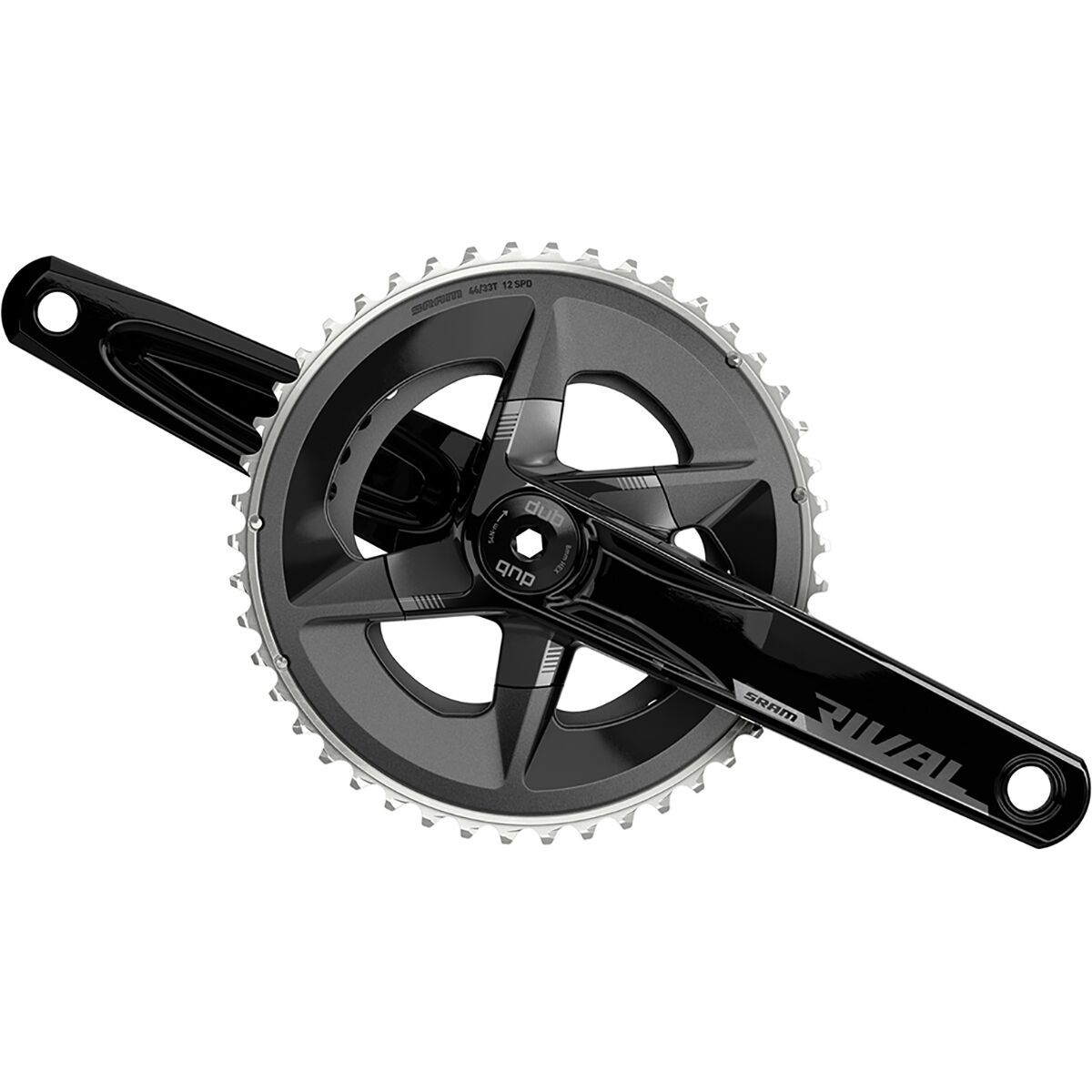 SRAM Rival 12-Speed Crankset in Black - Size: 175mm/46-33T