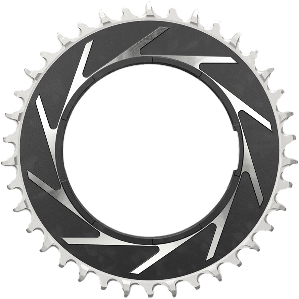 SRAM XX SL Eagle Transmission Thread Mount Powemeter Chainring in Black / Silver - Size: 38T/3mm Offset/Boost