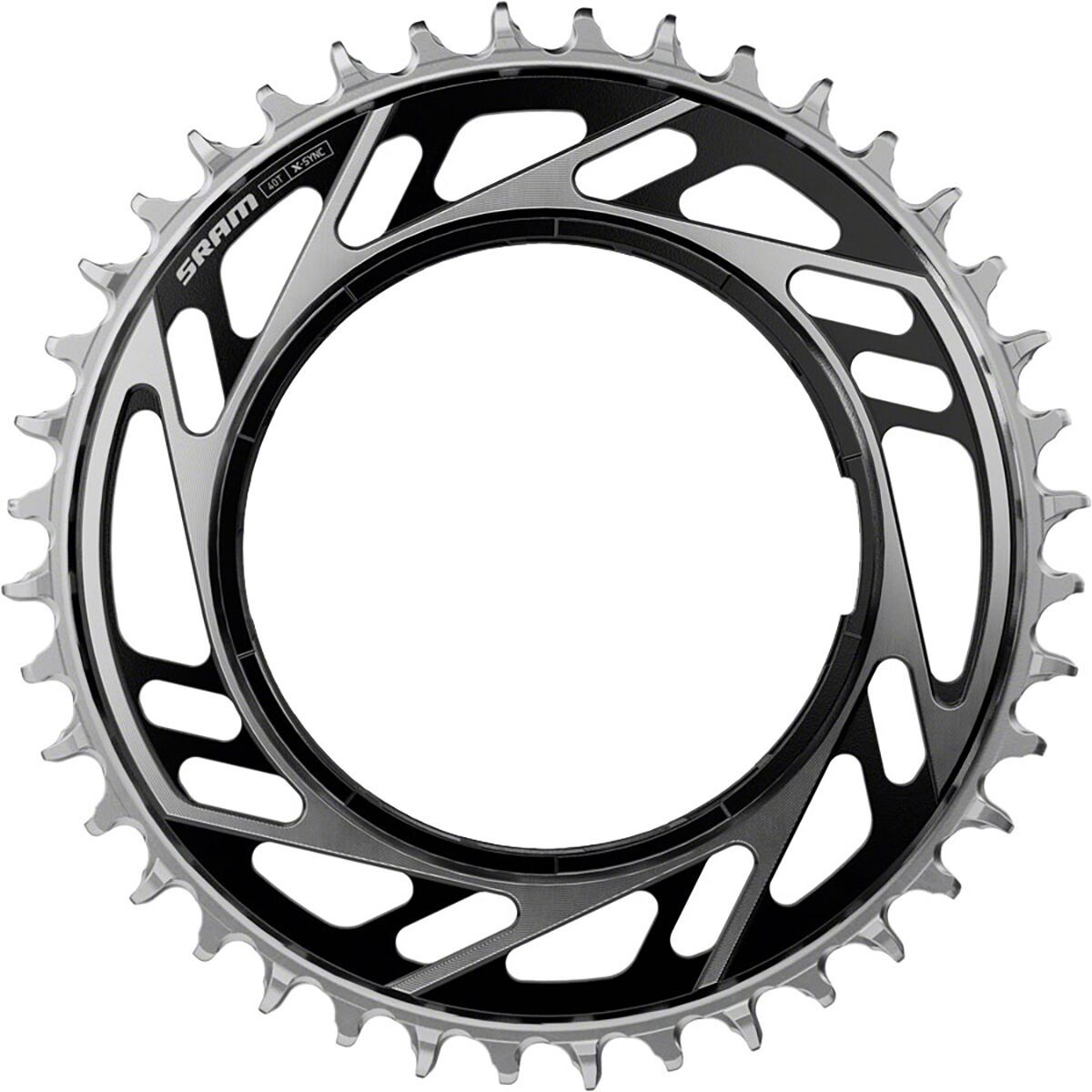 SRAM RED X-Sync Road Chainring in Black / Silver - Size: 42t