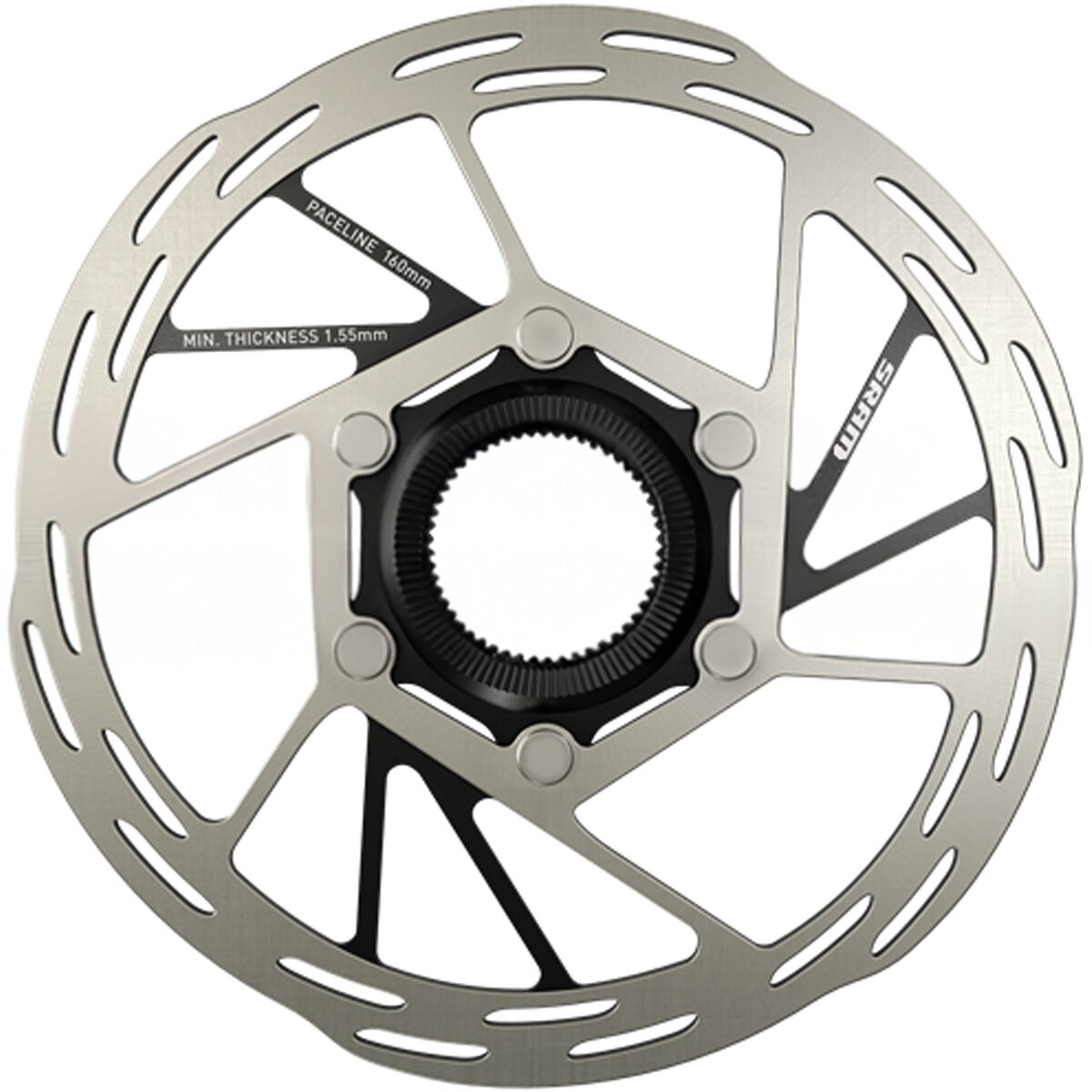 SRAM Paceline Rounded Rotor - Centerlock w/Lockring in Silver - Size: 140mm