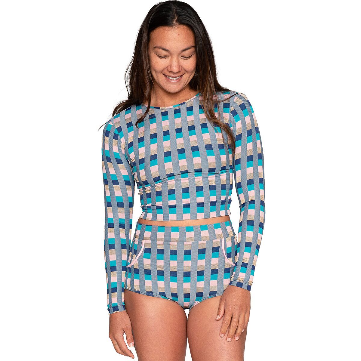 Seea Swimwear Women's Palomar Cropped Top Rashguard in Caracol - Size: XS