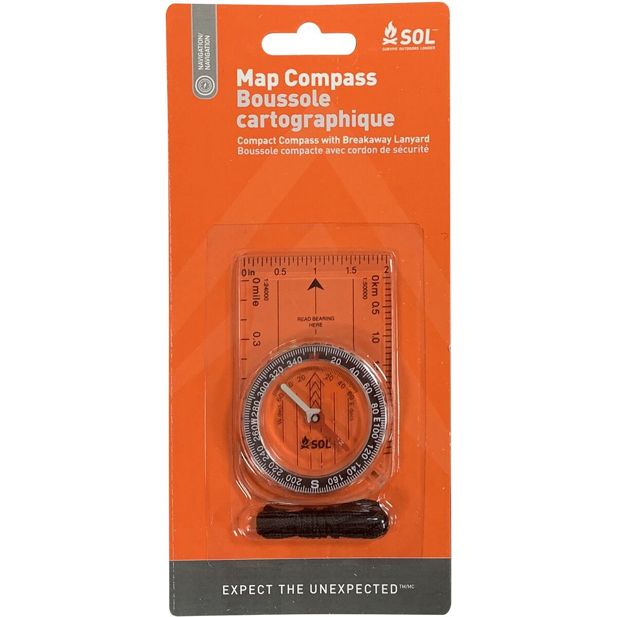 S.O.L Survive Outdoors Longer S.O.L Survive Outdoors Longer Map Compass - $6.74 at SteepandCheap.com