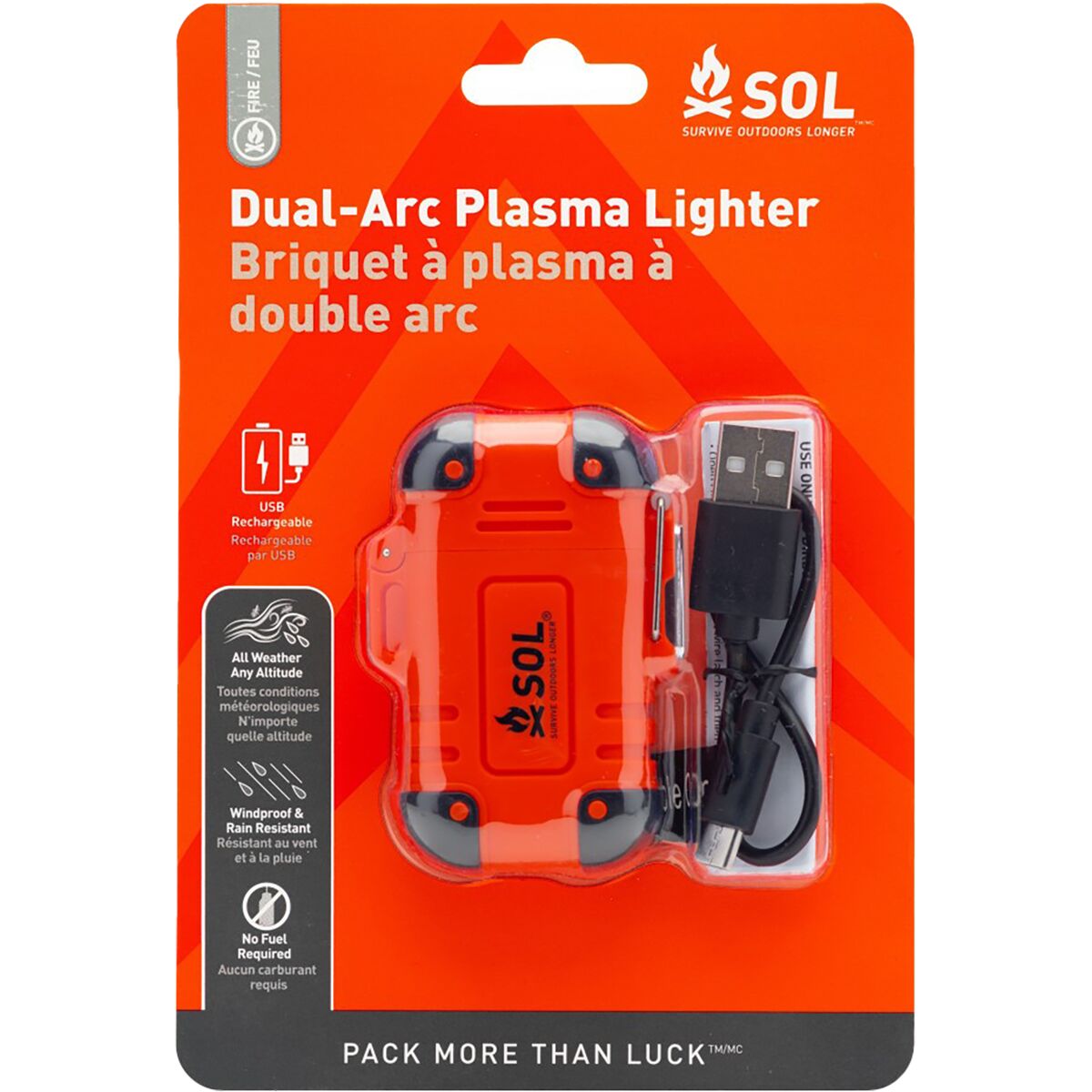 S.O.L Survive Outdoors Longer Plasma Dual Arc Lighter
