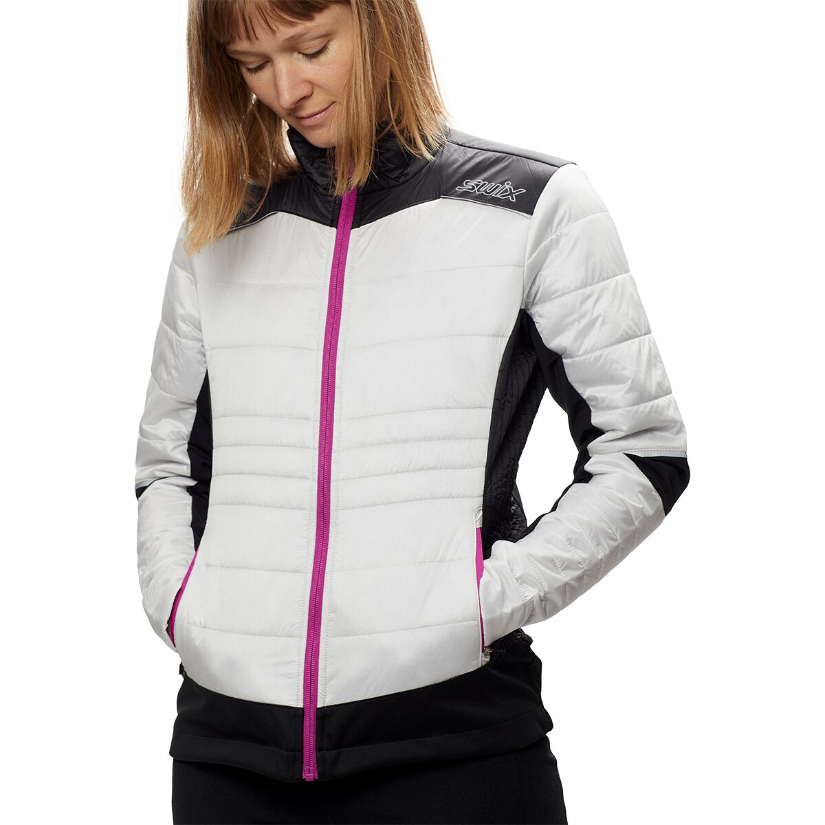 Swix Women's Navado Hybrid Jacket in Snow White - Size: Large
