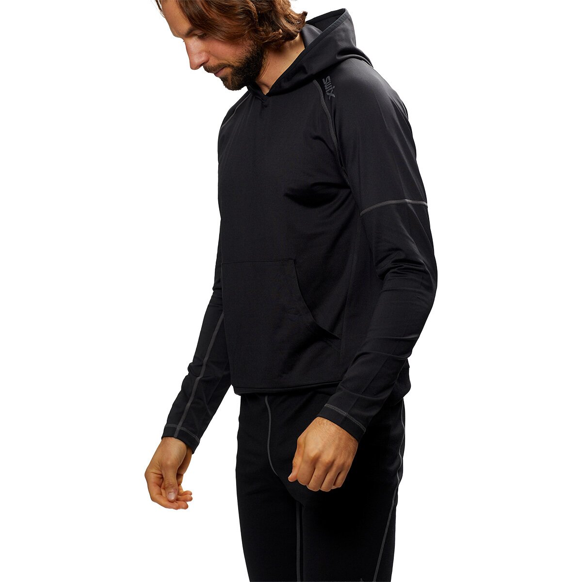 Swix Men's Tista Pull-Over Hoodie in Black - Size: Small