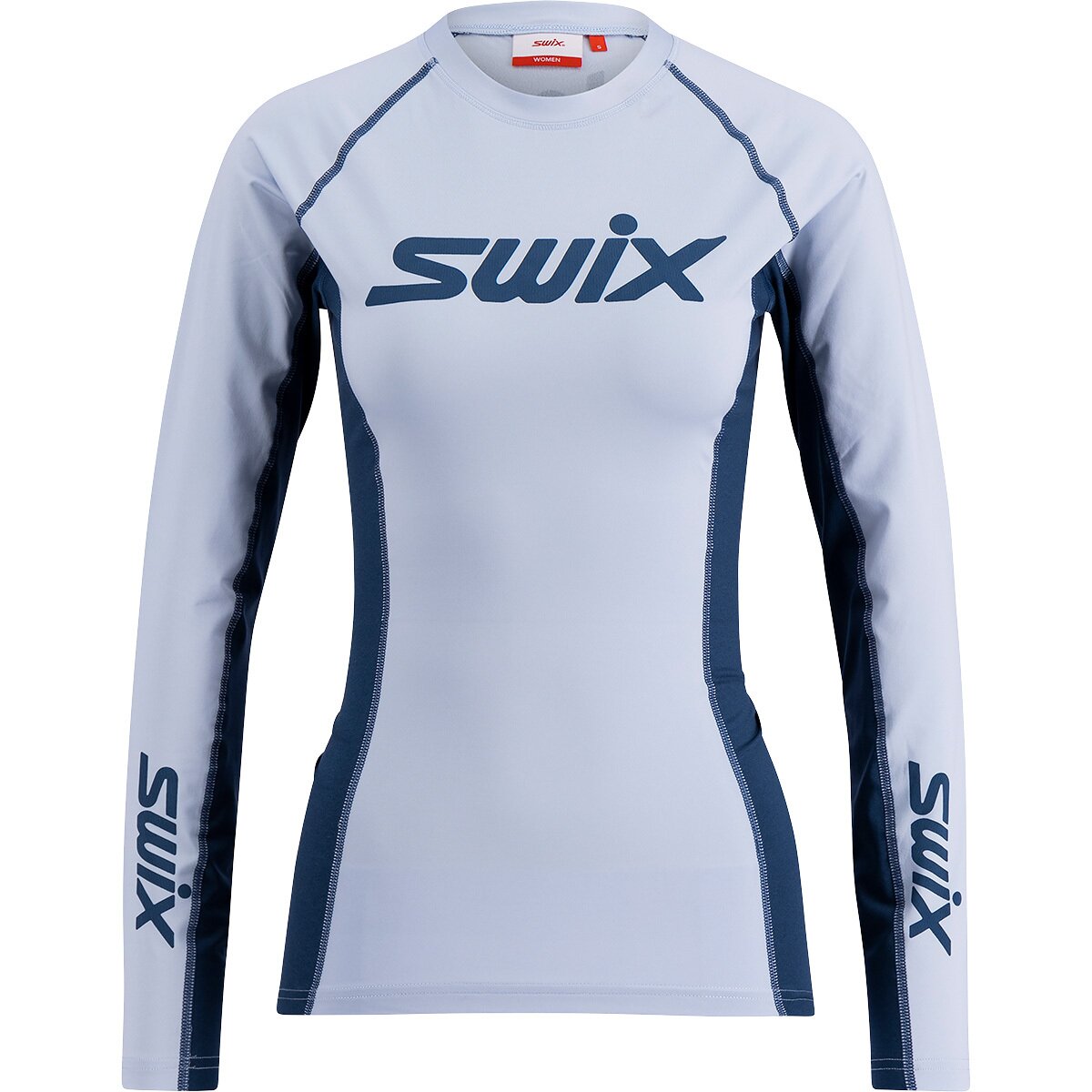 Swix Women's RaceX Dry Long-Sleeve Top in Heather / Lake Blue - Size: XL