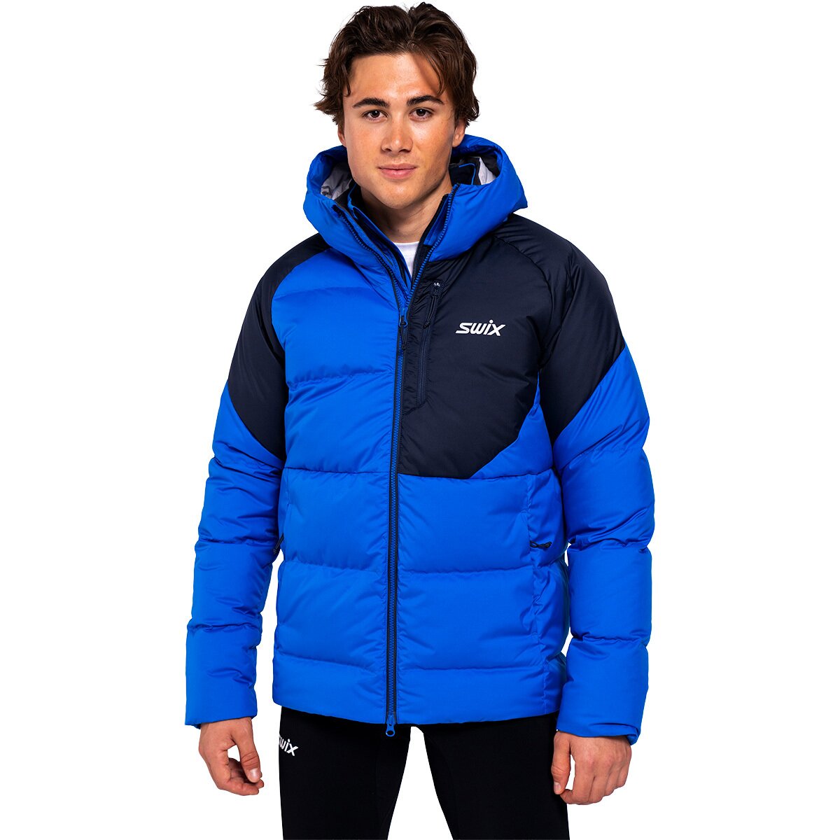 Swix Swix Men's Focus Down Jacket in Active Blue / Dark Navy - Size: Small - $167.97 at Steep and Cheap