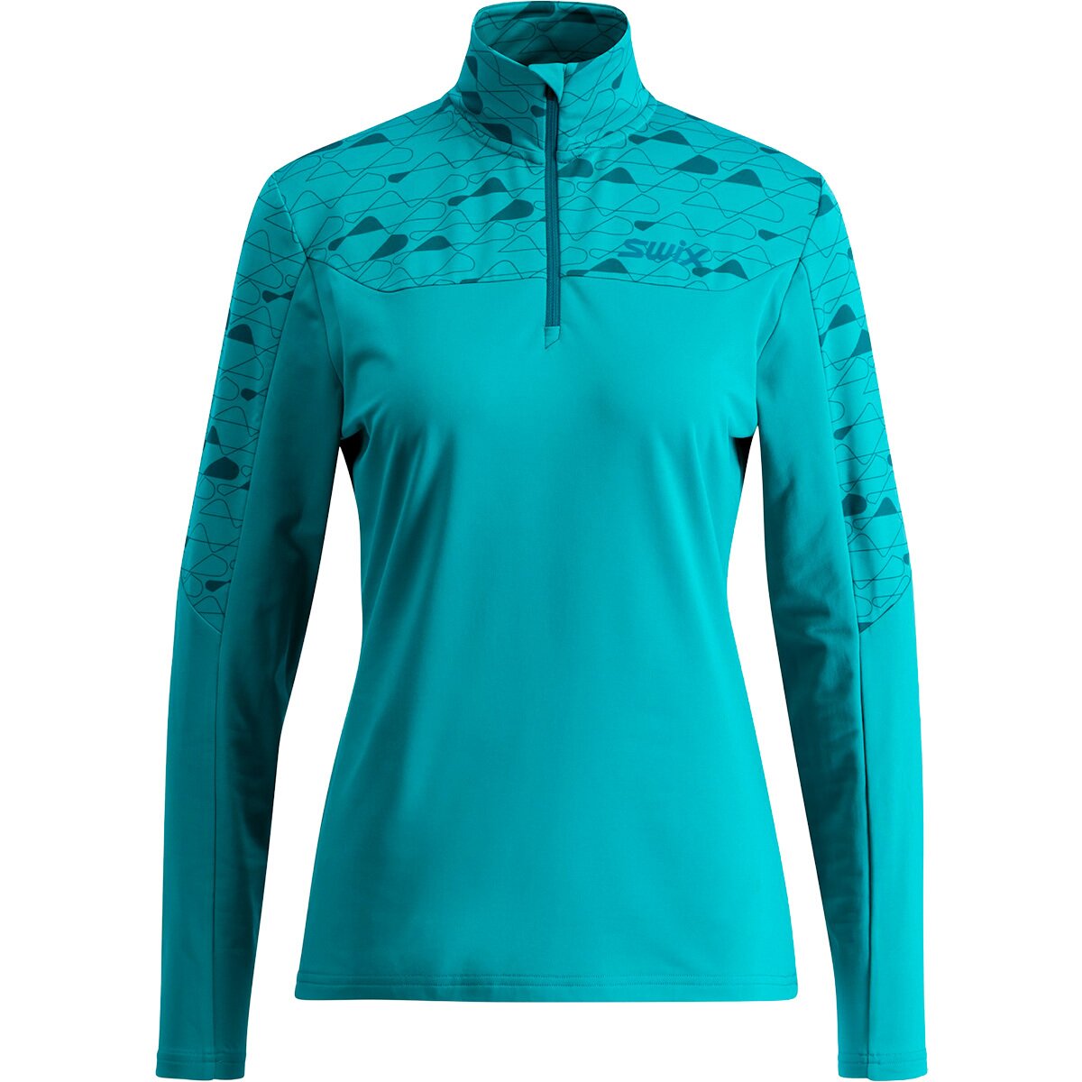 Swix Women's Infinity Light 1/2-Zip Top in Teal / Dark Teal - Size: XL