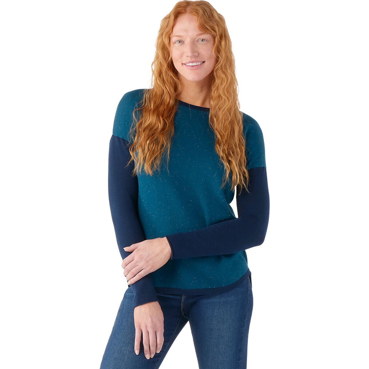 Smartwool Women's Shadow Pine Colorblock Sweater - Size: XS