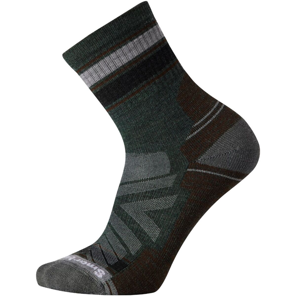 Smartwool Performance Hike Light Cushion Striped Mid Crew Sock in Deep Navy - Size: XL