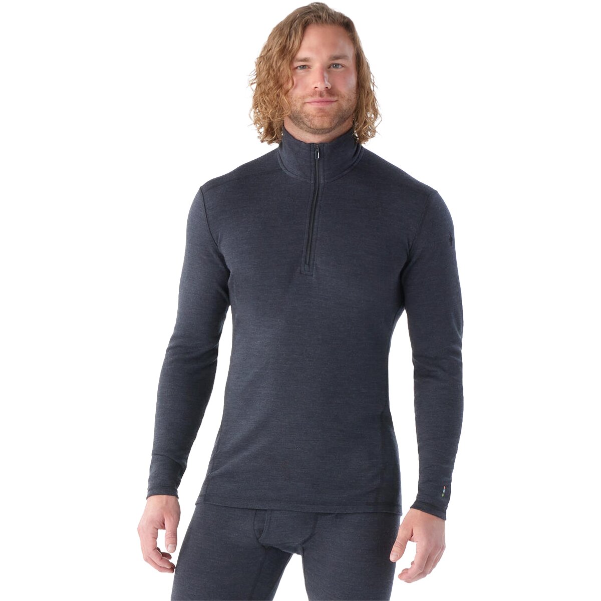 Smartwool Men's Merino 250 Baselayer 1/4-Zip Boxed Top in Charcoal Heather - Size: Medium