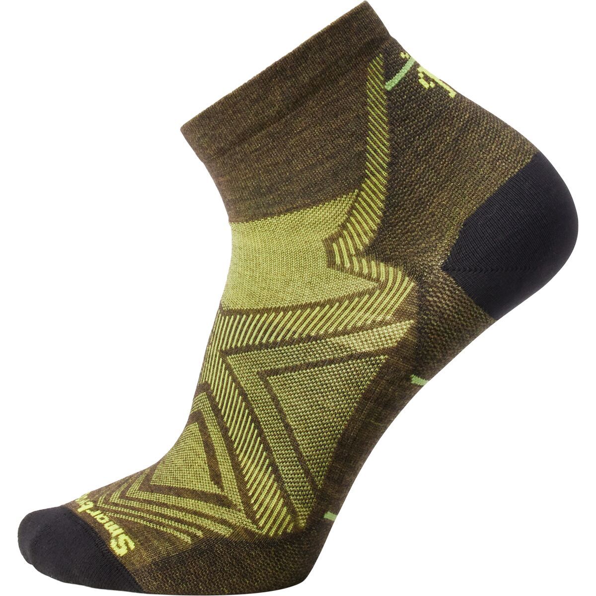 Smartwool Run Zero Cushion Ankle Sock in Military Olive - Size: Medium
