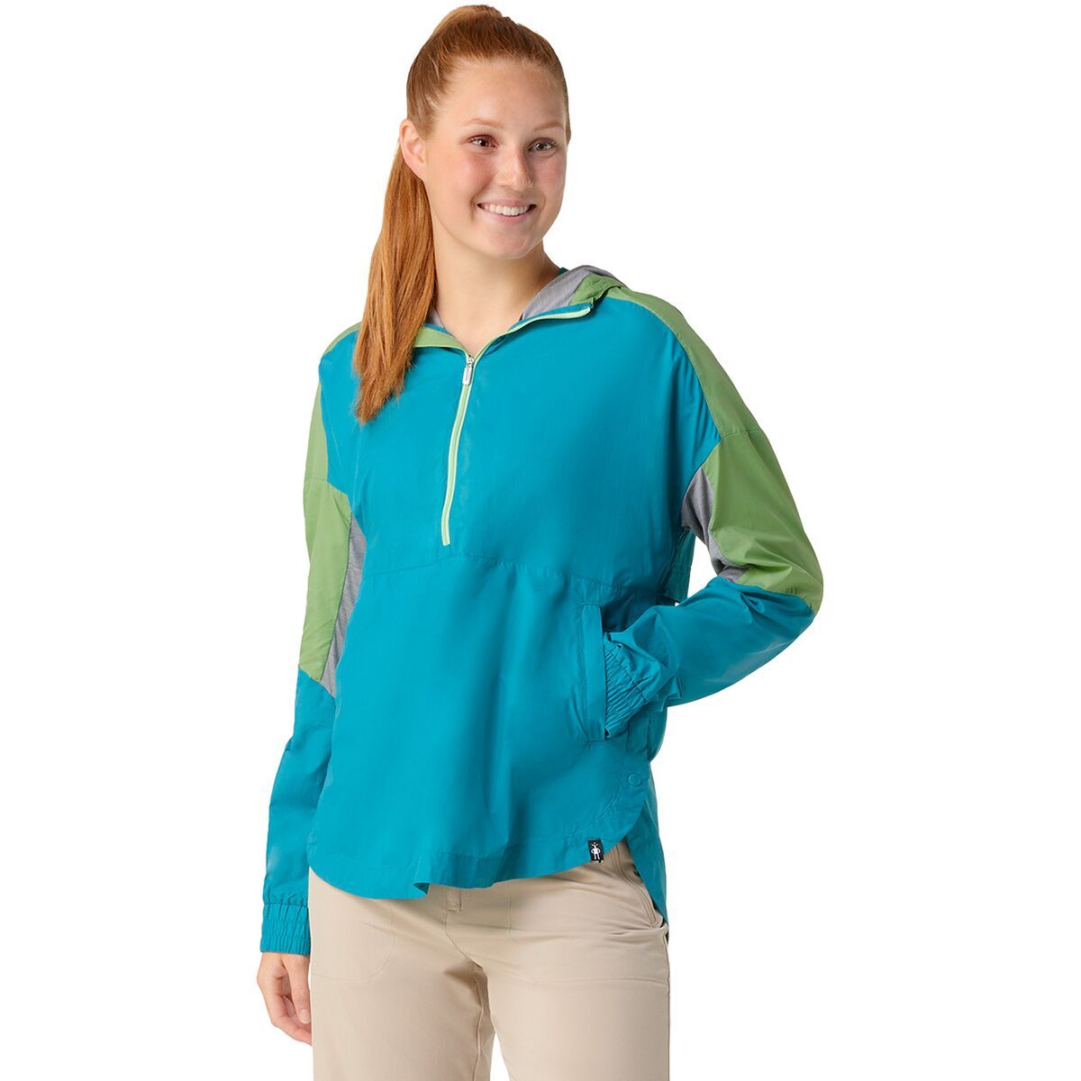 Smartwool Women's Merino Sport Ultra Light Anorak Pullover Jacket in Lead - Size: Small