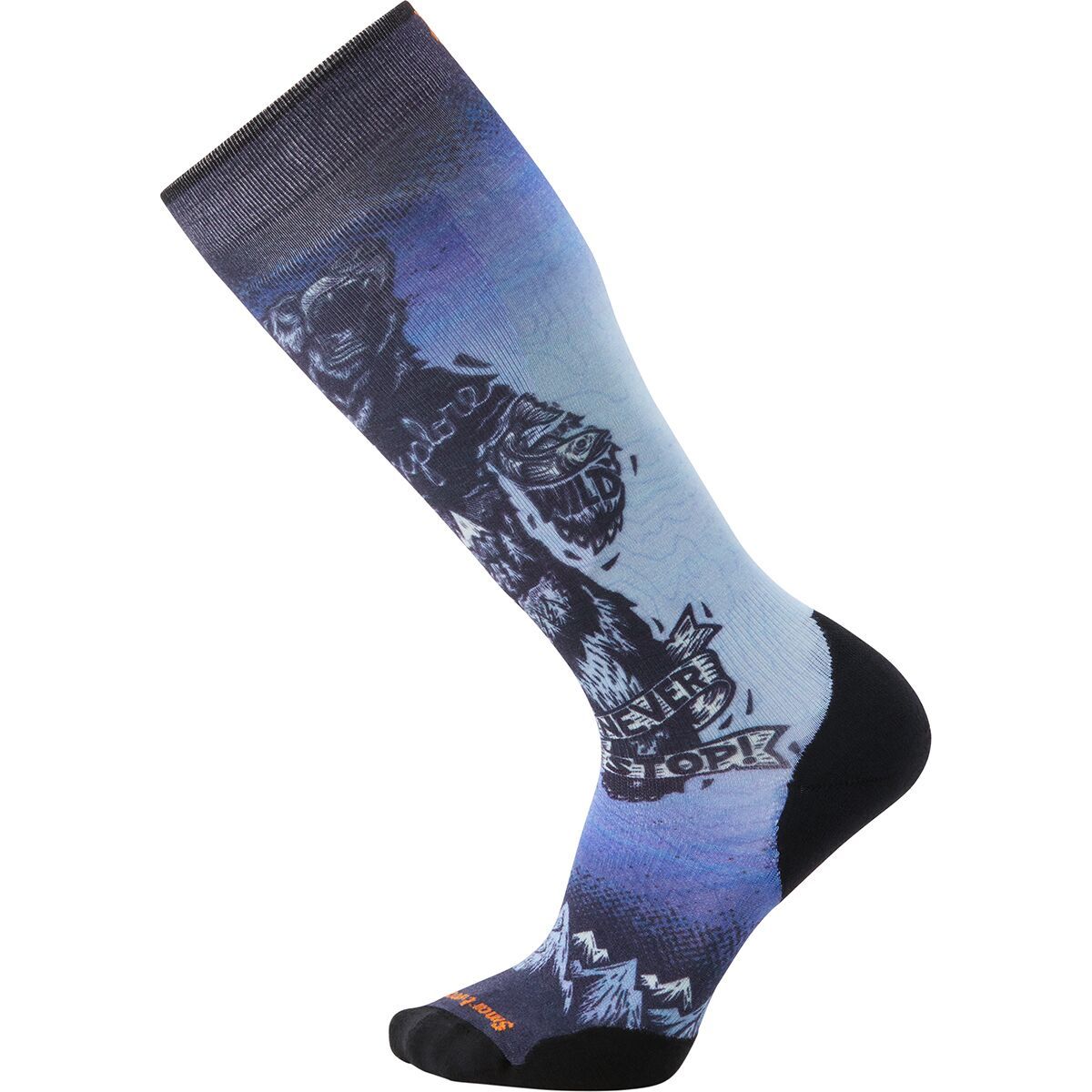 Smartwool Ski Targeted Cushion Always Explore Print OTC Sock in Multi Color - Size: XL