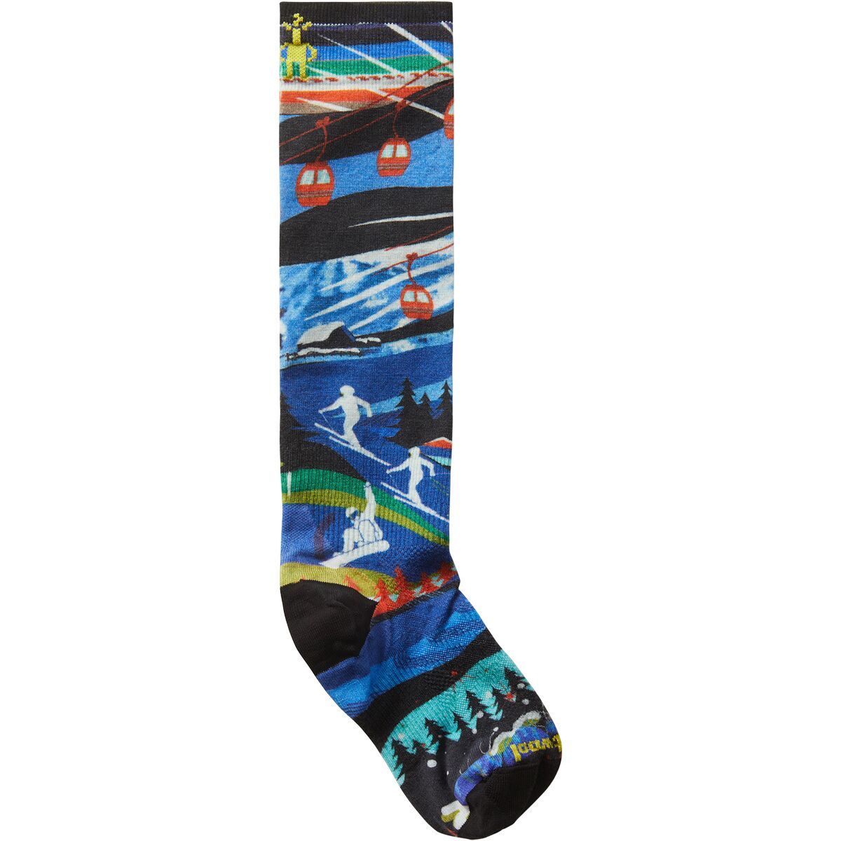 Smartwool Ski Zero Cushion Skication Print OTC Sock - Kids' in Neptune Blue - Size: XL