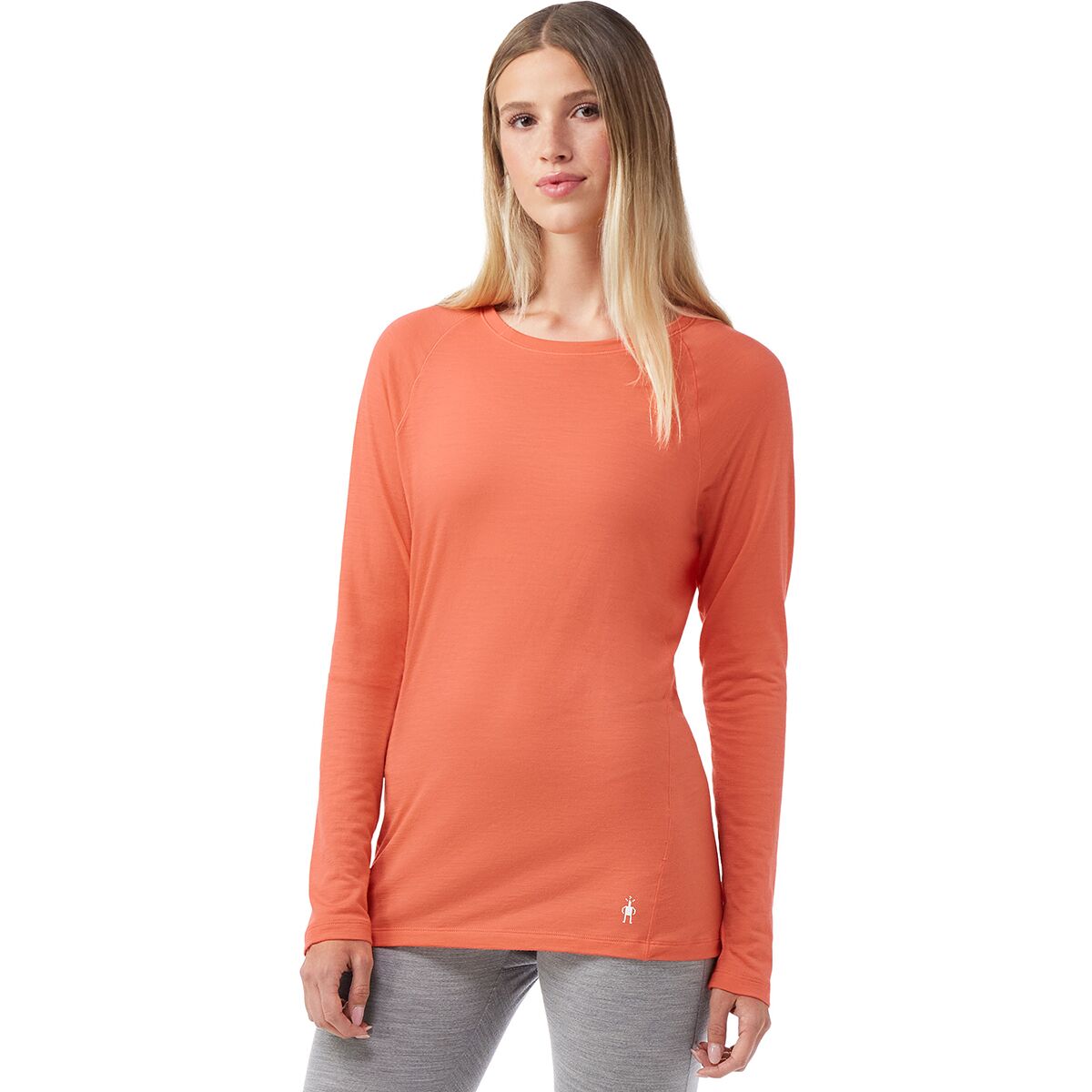 Smartwool Women's Classic All-Season Merino Base Layer Long-Sleeve in Coral Reef - Size: XS