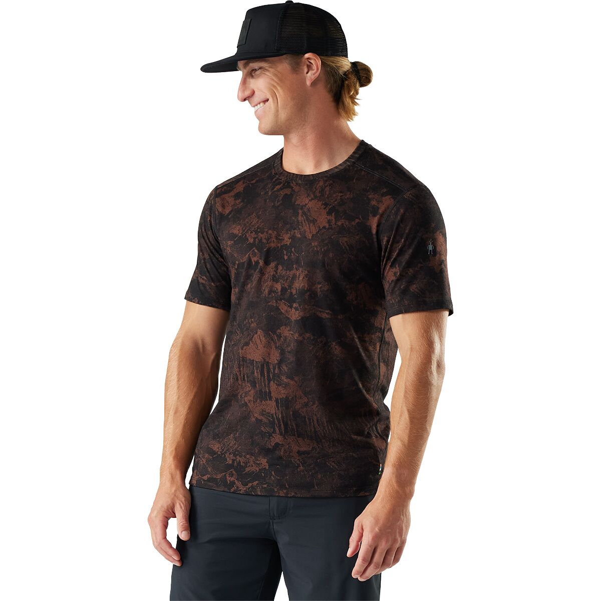 Smartwool Men's Merino Short-Sleeve T-Shirt in Sable Brown Mountain - Size: Medium