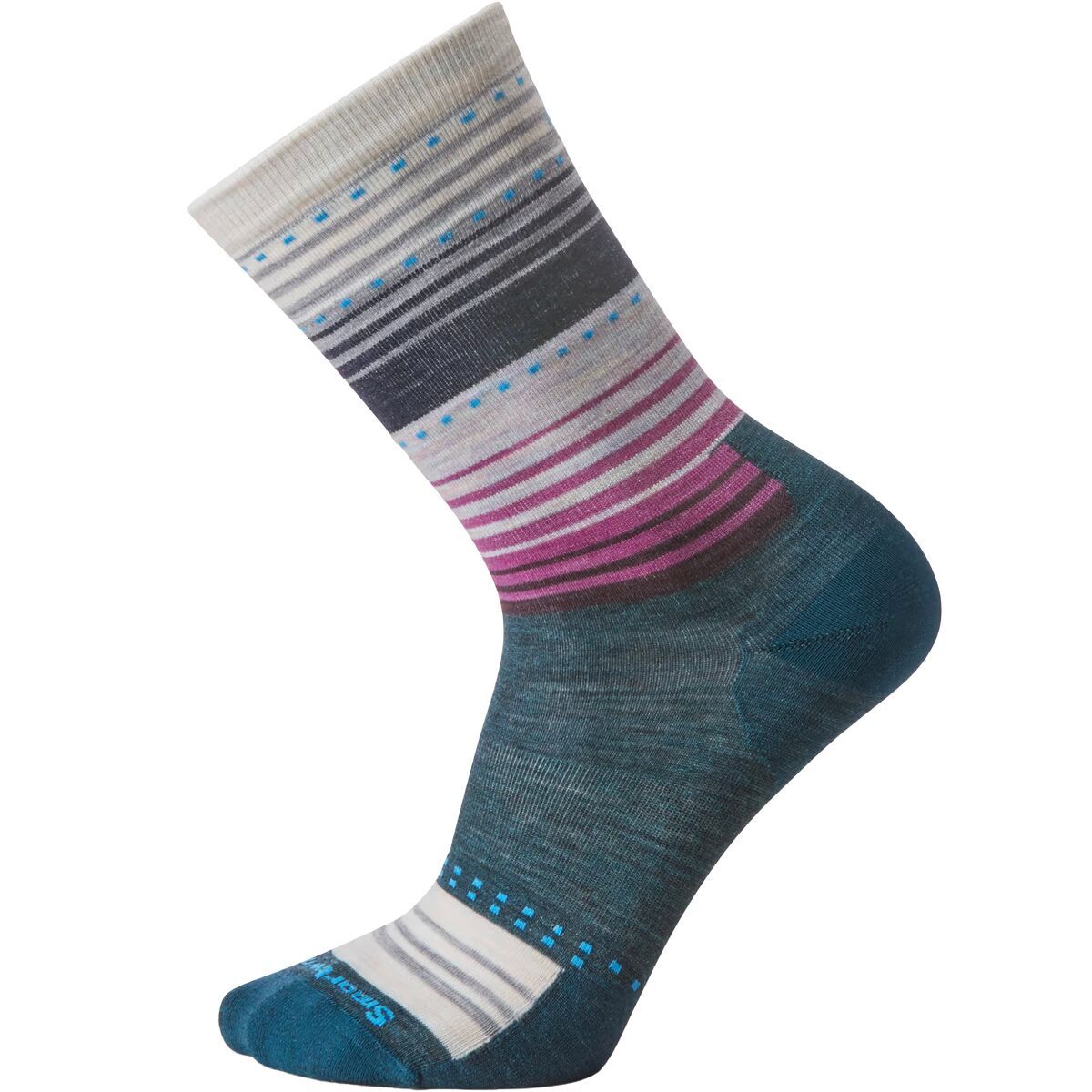 Smartwool Everyday Stitch Stripe Crew in Ultra Violet - Size: Large