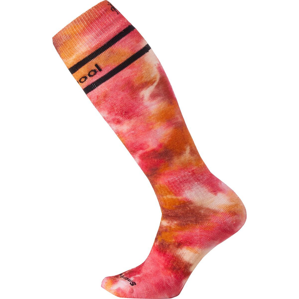 Smartwool Women's Ski Full Cushion Tie Dye Print OTC Sock in Cascade Green - Size: Medium