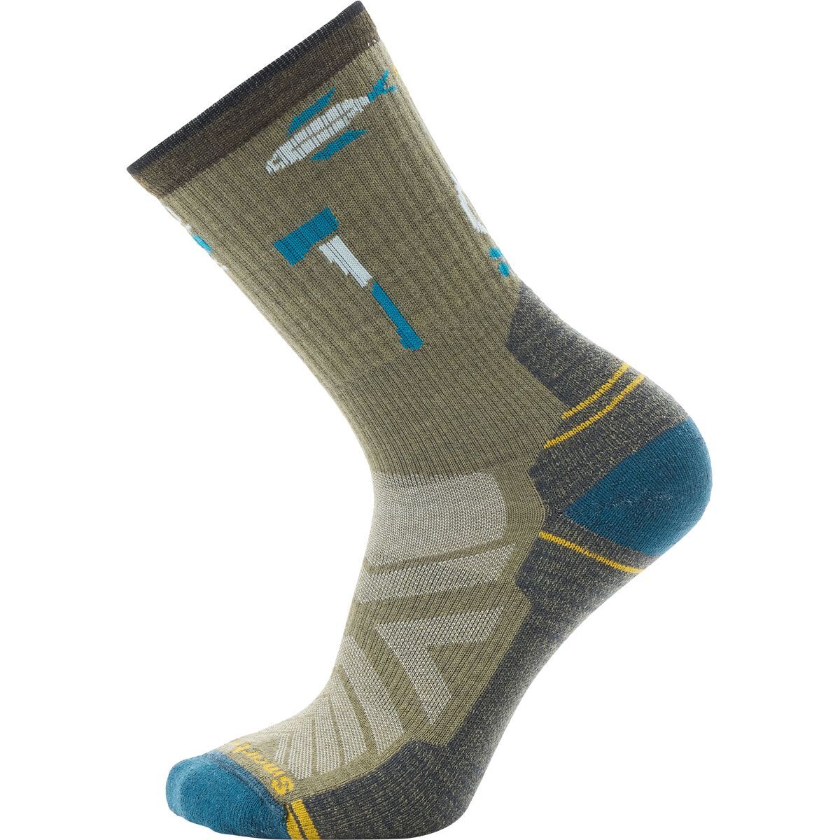 Smartwool Men's Hike Light Cushion Camp Gear Crew Sock in Winter Moss - Size: Large