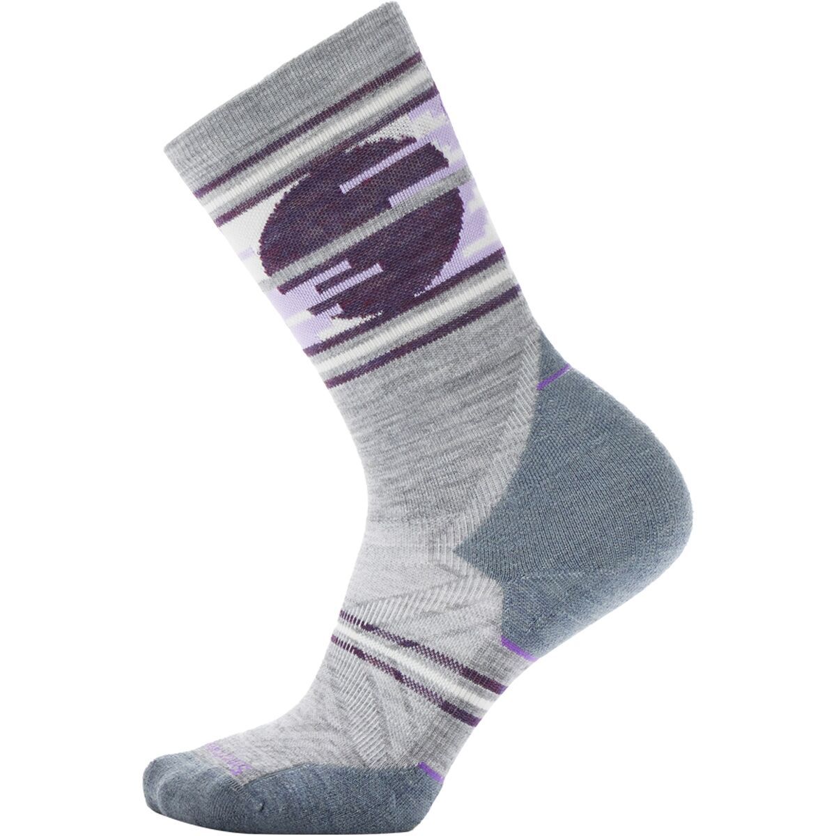 Smartwool Women's Trail Run Targeted Cushion Sunset Trail Crew Sock in Charcoal - Size: Small