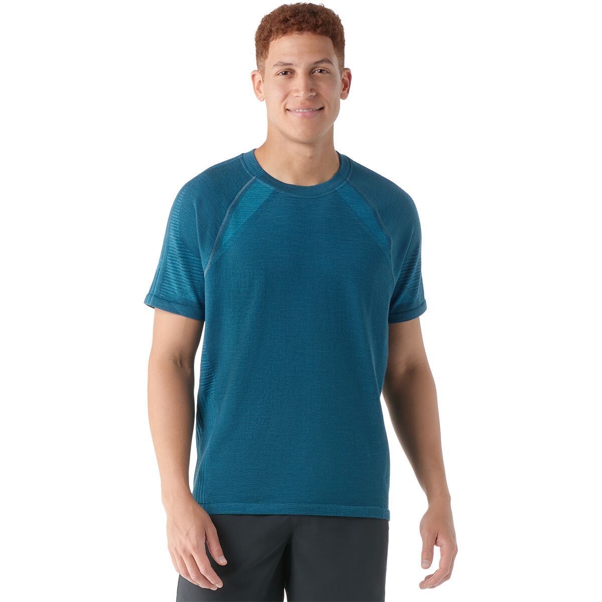 Smartwool Men's Intraknit Active Seamless Short-Sleeve Top in Lead / Limeade - Size: XL