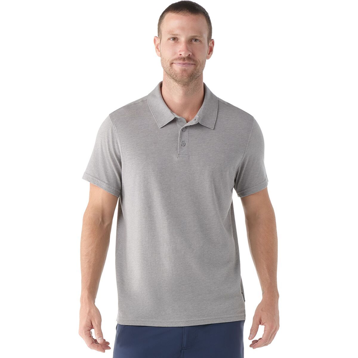 Smartwool Men's Short-Sleeve Polo in Light Gray Heather - Size: Small