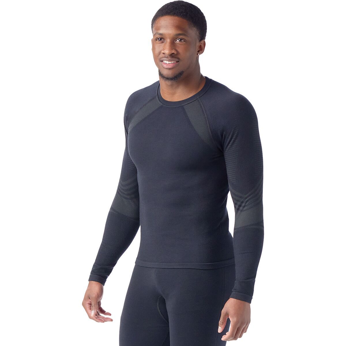 Smartwool Men's Intraknit Active Base Layer Crew in Black - Size: Large